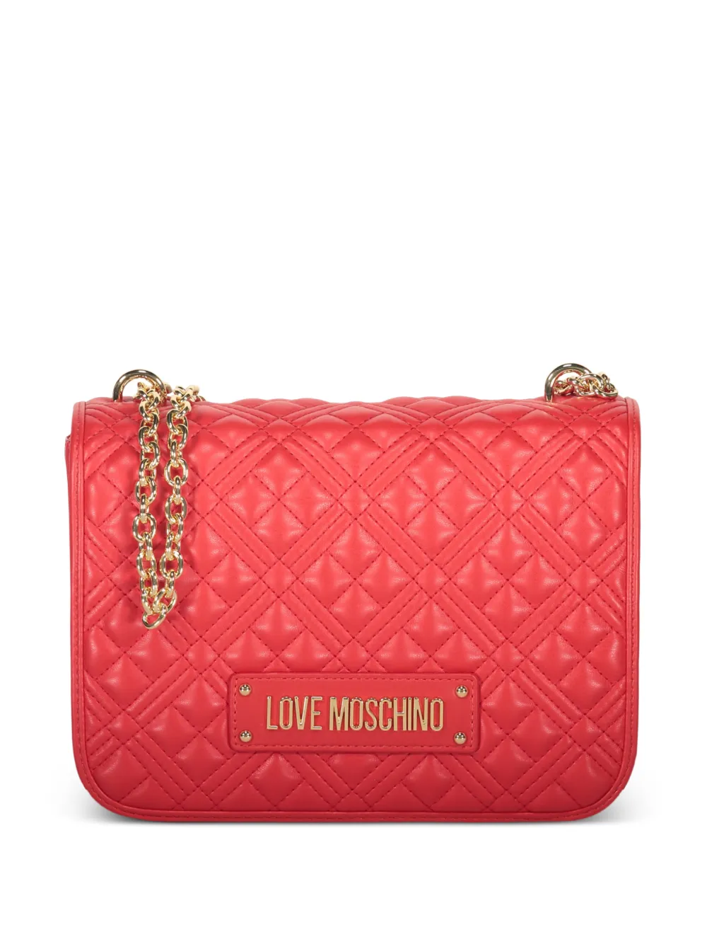 Love Moschino quilted chain shoulder bag - Rosso