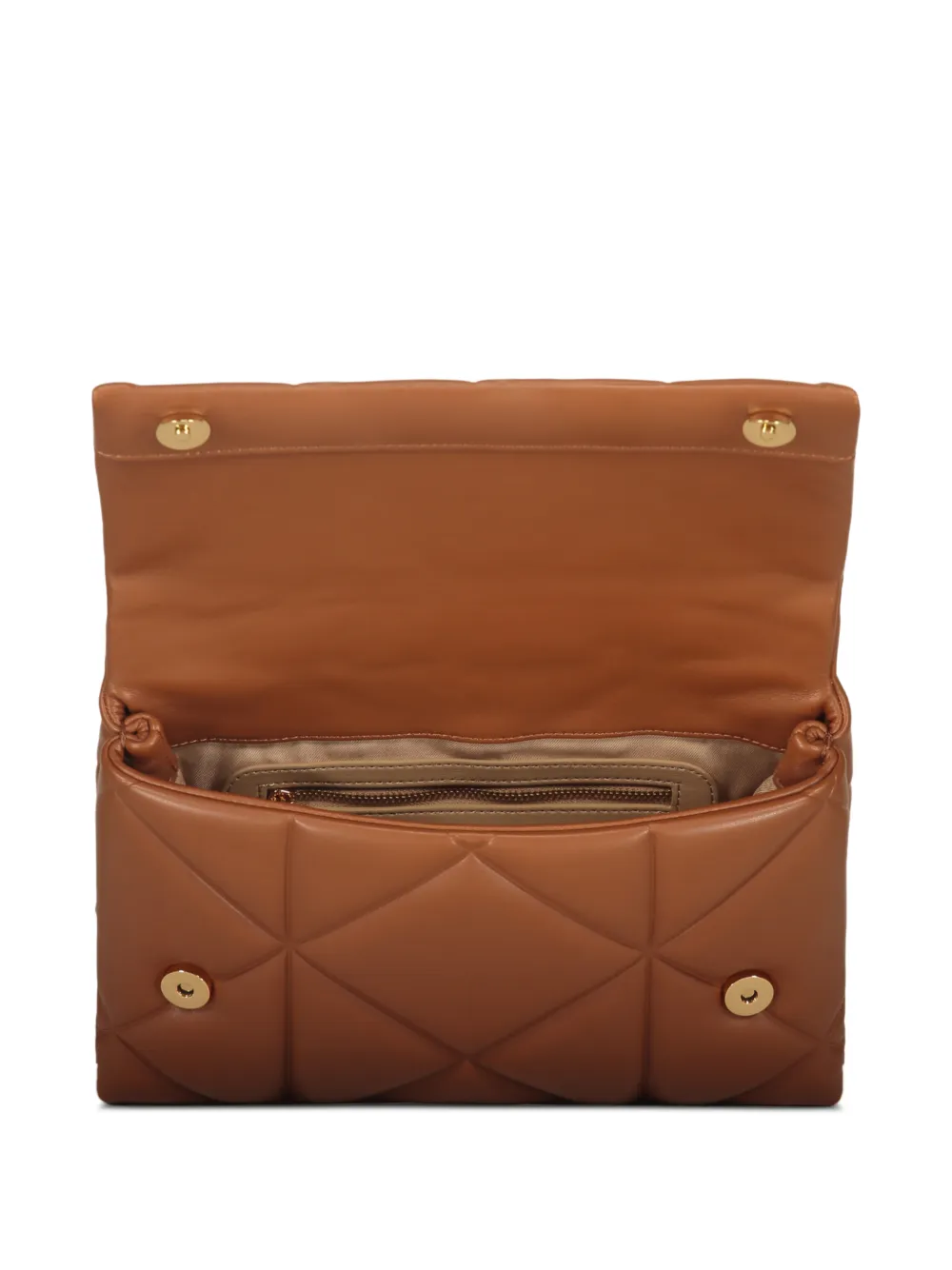 Love Moschino Gewatteerde shopper met logo Bruin