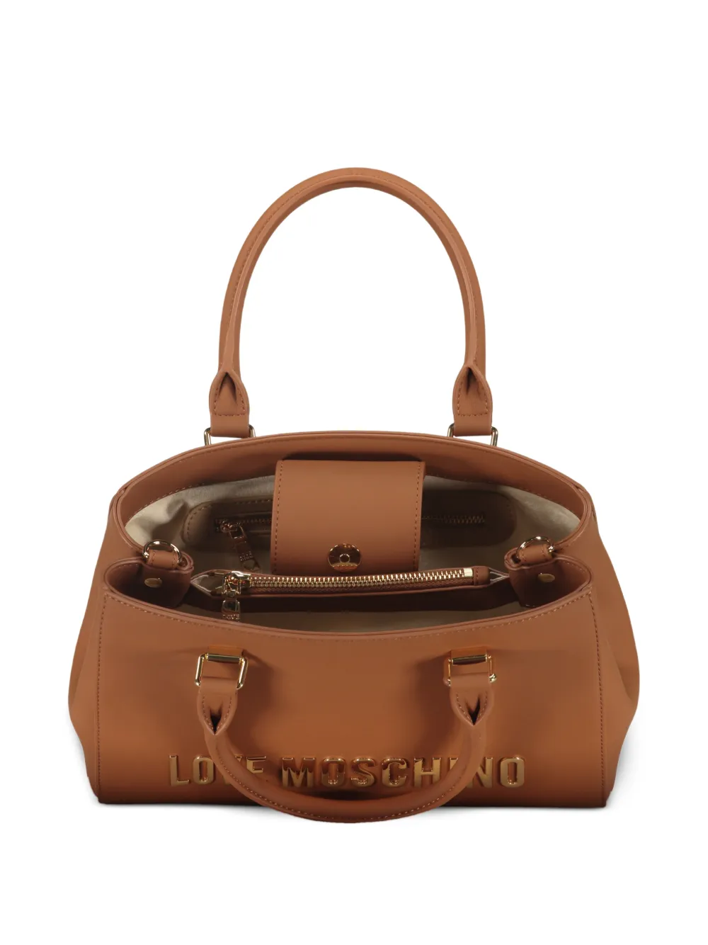 Love Moschino Shopper met logo Beige