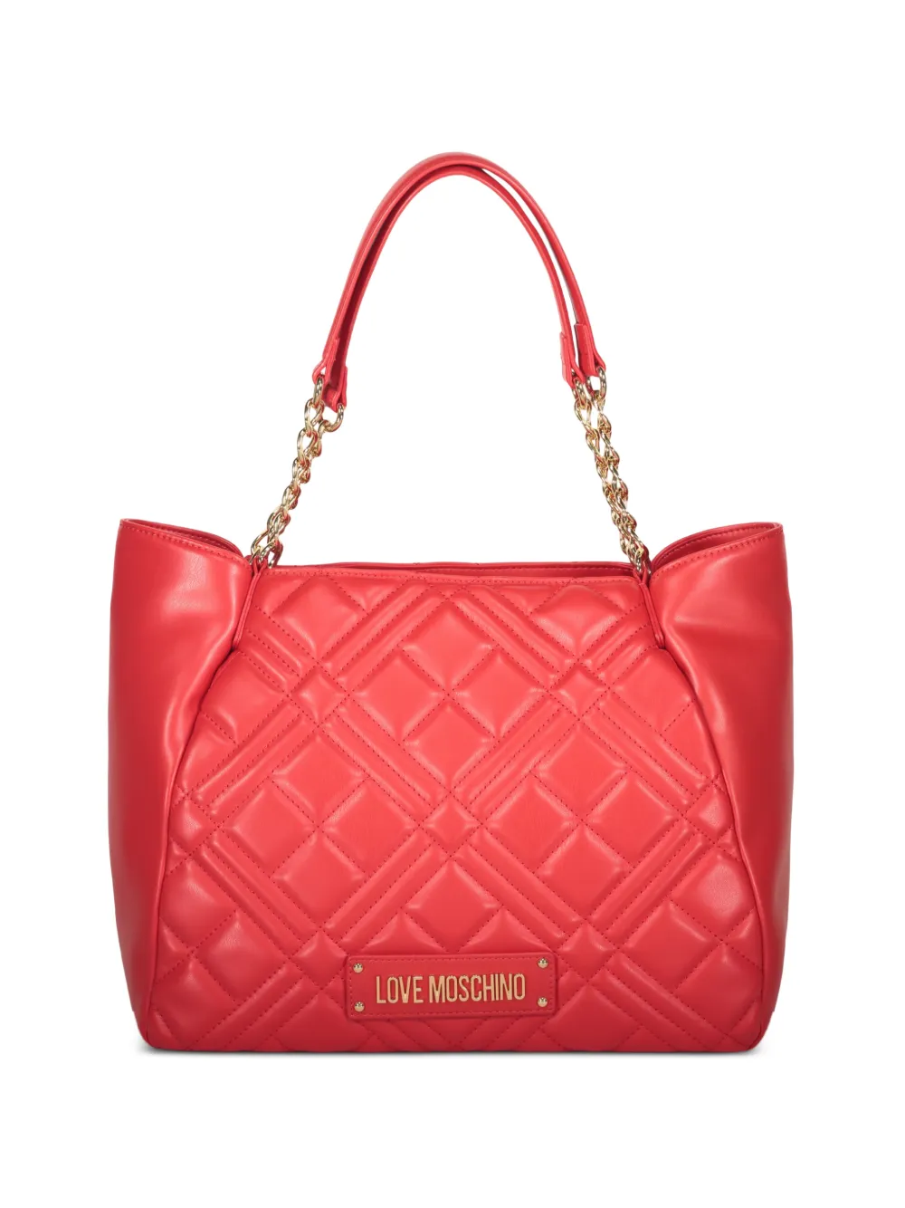 Love Moschino quilted chain tote bag - Rosso