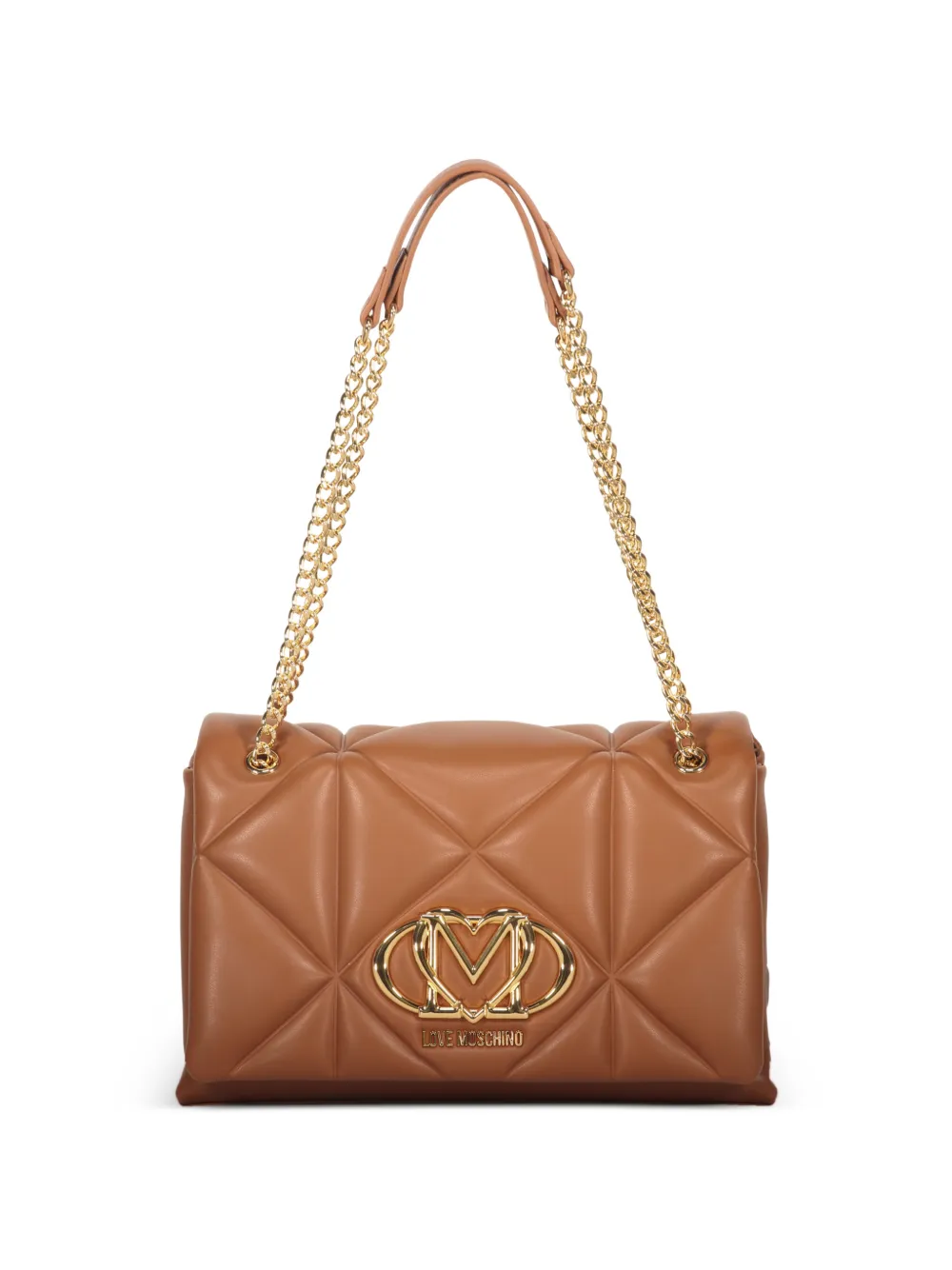 Love Moschino quilted buckle shoulder bag - Toni neutri