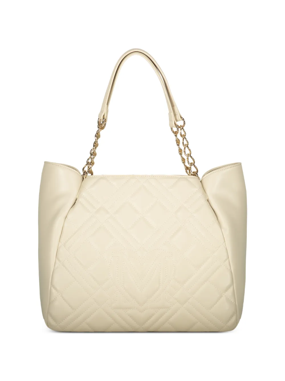 Love Moschino Schoudertas met logo-applicatie Beige
