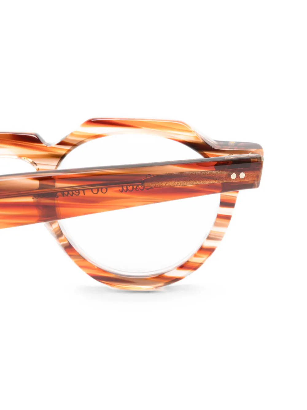 Lesca Crown XL bril met geometrisch montuur Bruin