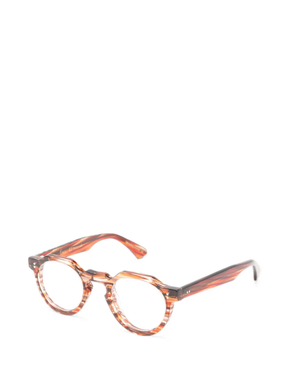 Lesca Crown XL bril met geometrisch montuur Bruin