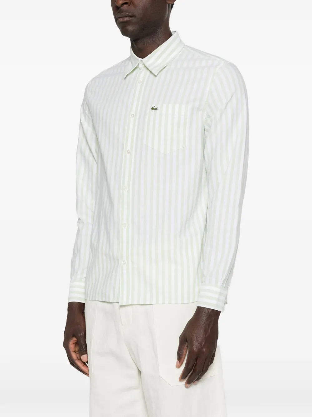  Lacoste Camisa A Rayas - Verde 