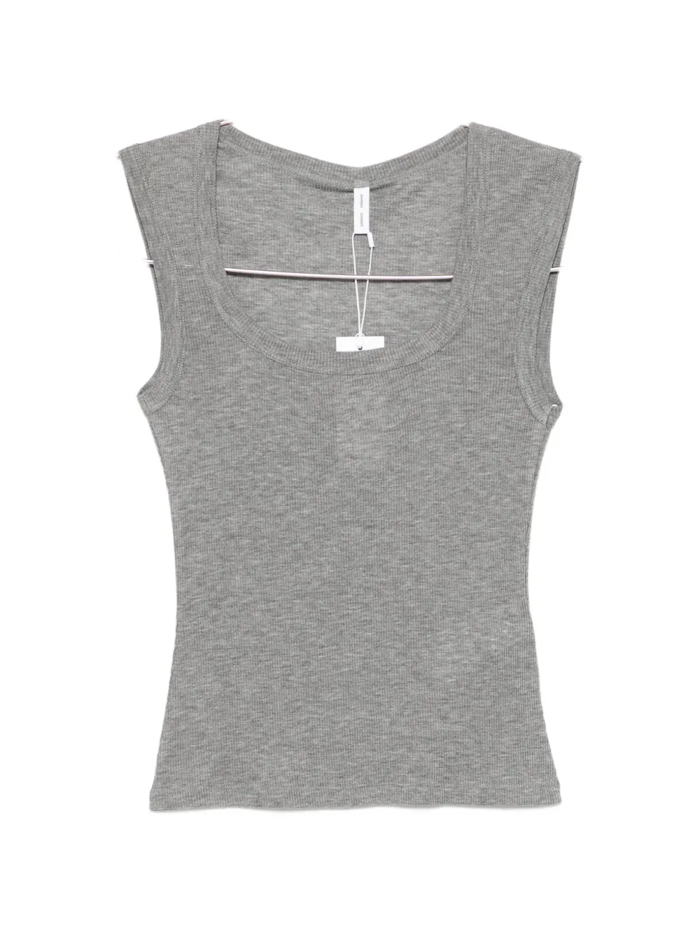 Samsoe & Samsoe Sadou Ribbed-knit Tank Top In Gray
