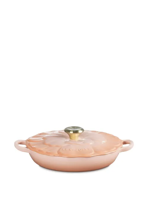 Le Creuset low cast iron petal casserole