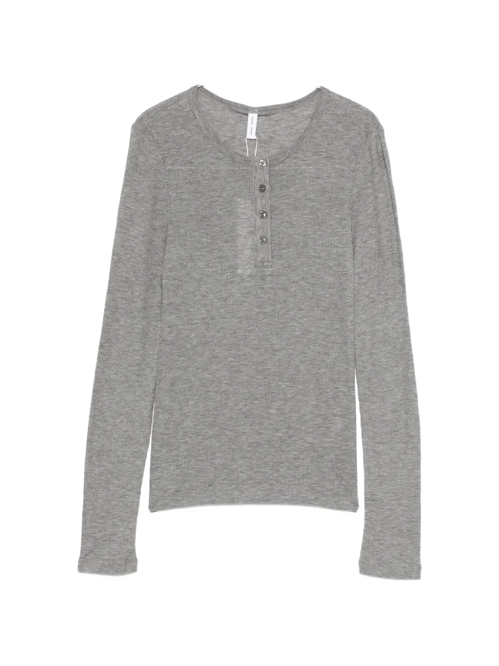 SAMSOE SAMSOE buttoned long-sleeve top - Grigio
