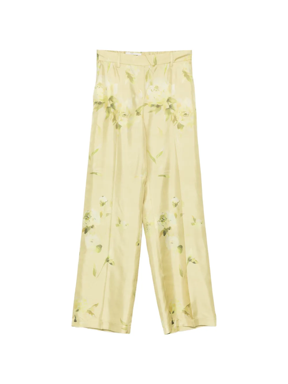 True Royal floral-print silk trousers - Verde