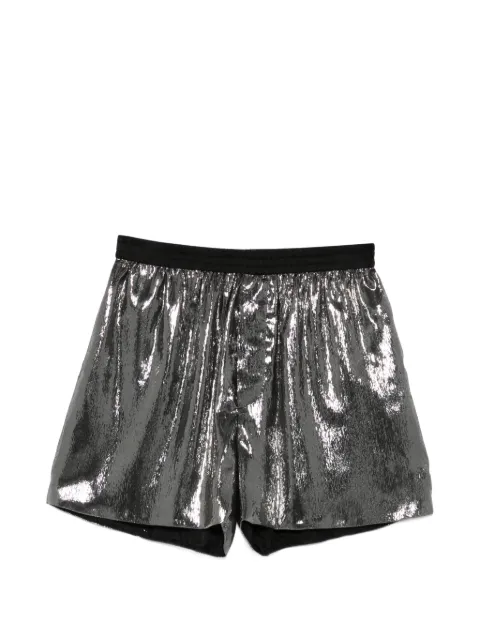 SAPIO lamé-effect shorts