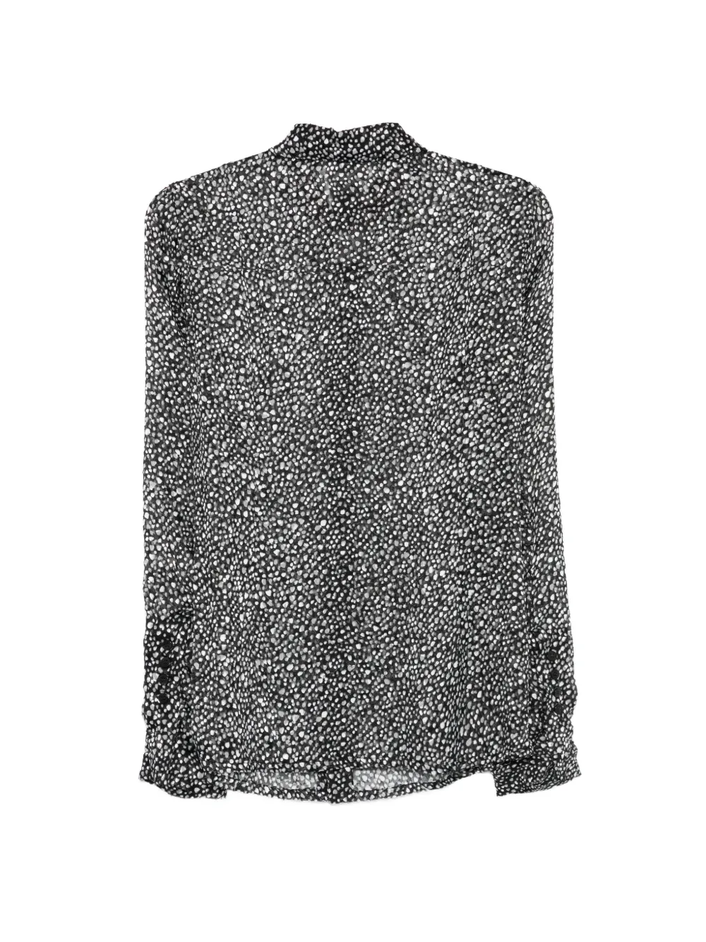 SAPIO Blouse met gespikkeld patroon Zwart