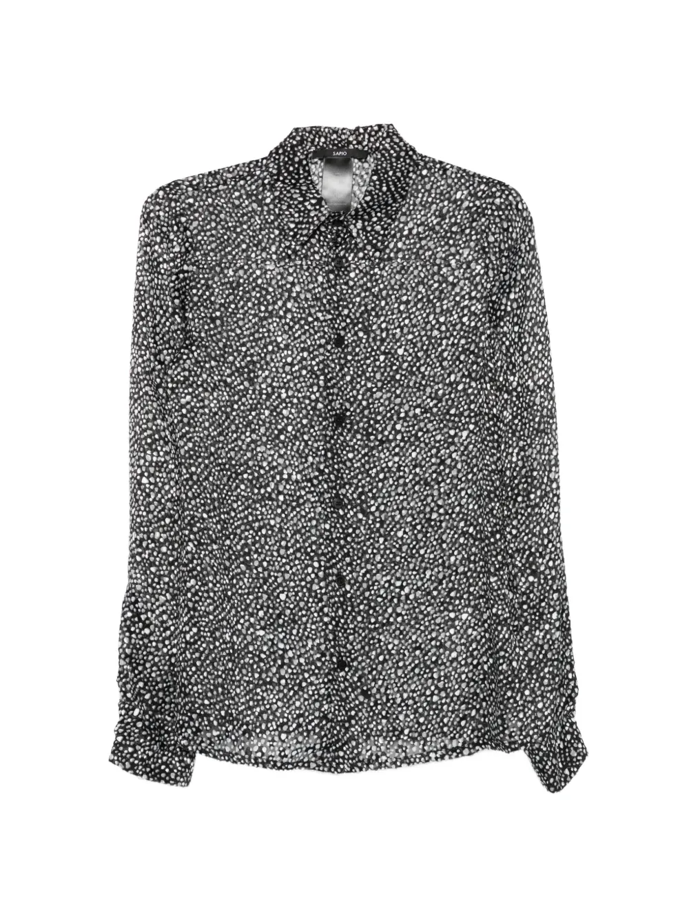 SAPIO speckle-pattern shirt - Black