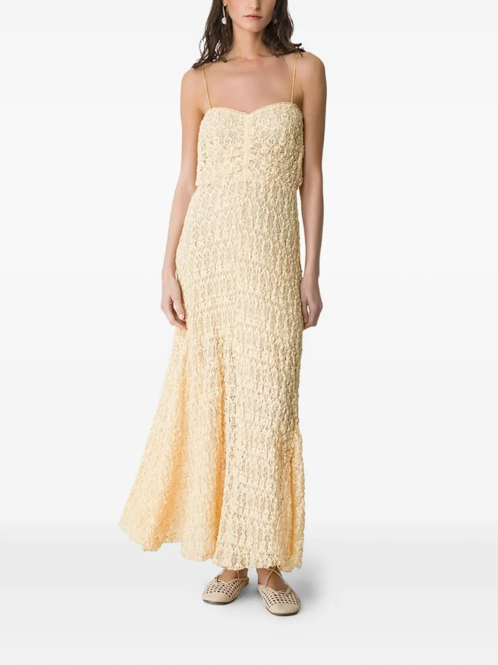 Forte Forte ruffled slip dress - Toni neutri