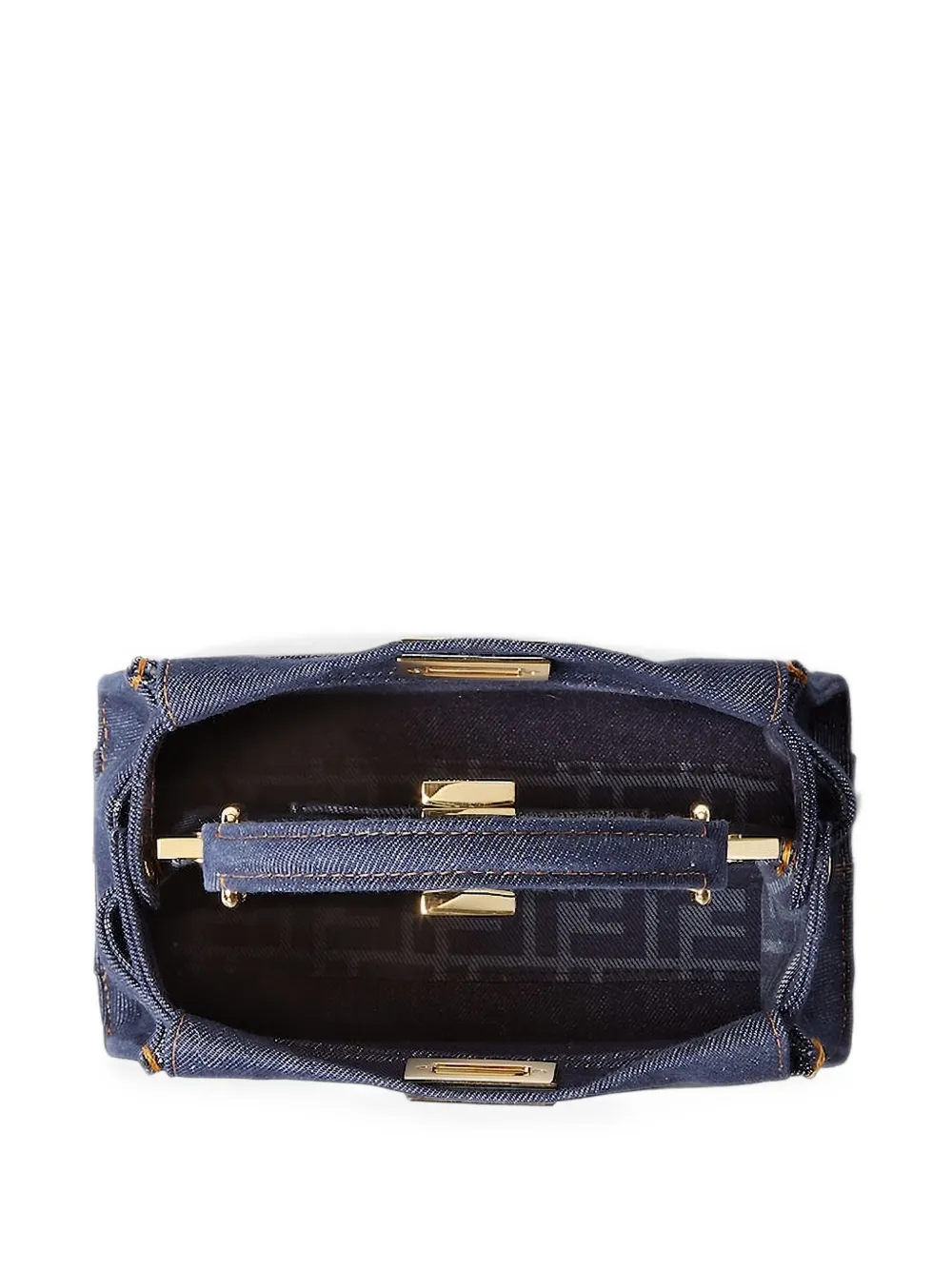 FENDI Peekaboo kleine shopper met handvat Blauw
