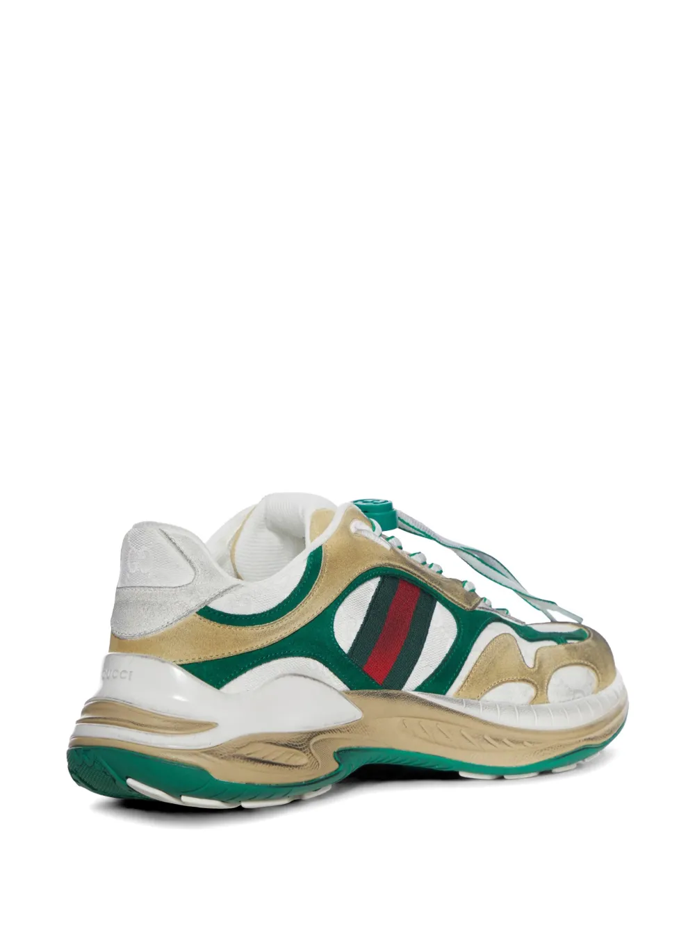 Gucci lace-up sneakers Beige