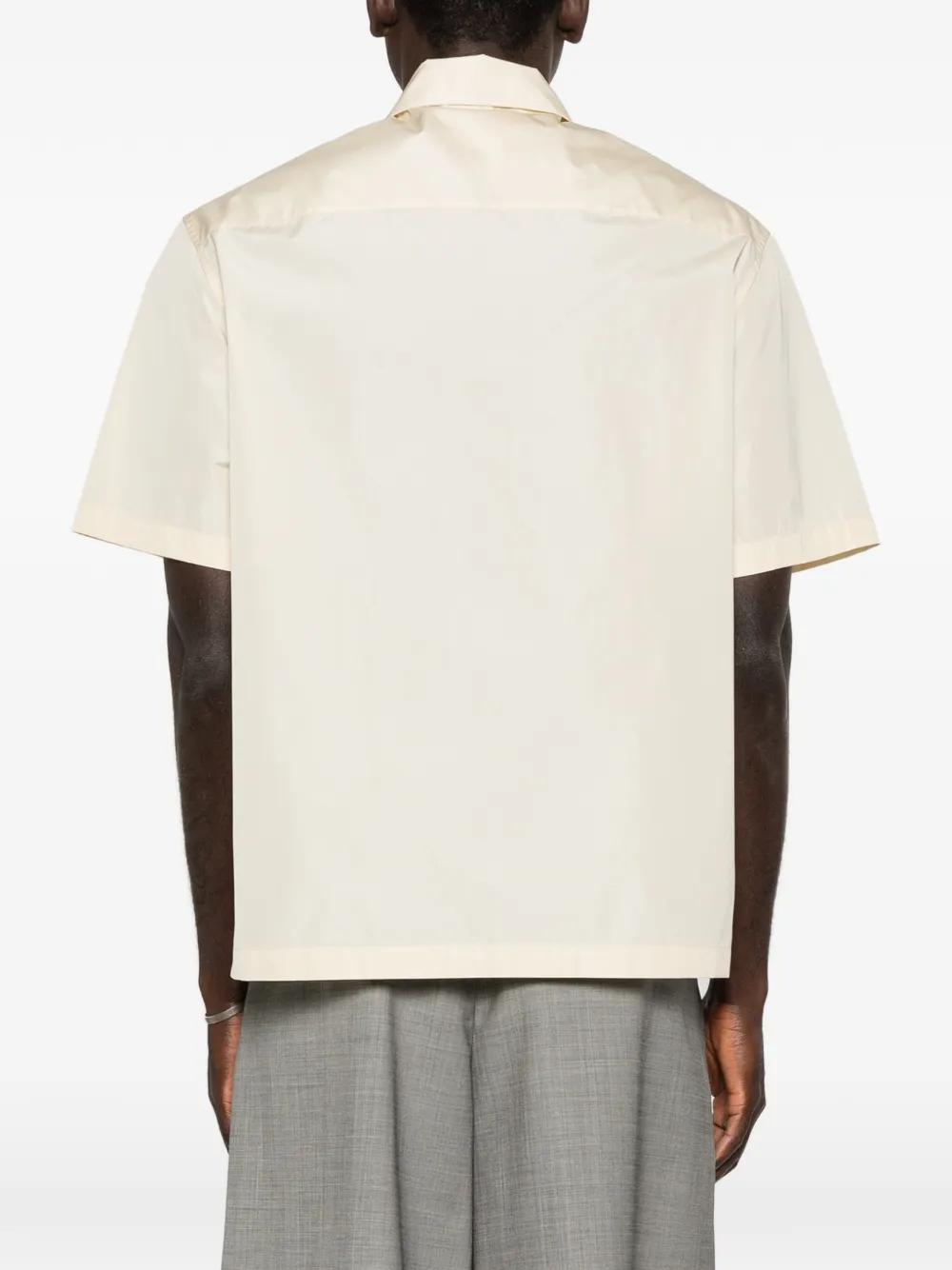 Jil Sander Overhemd met rits en korte mouwen Beige