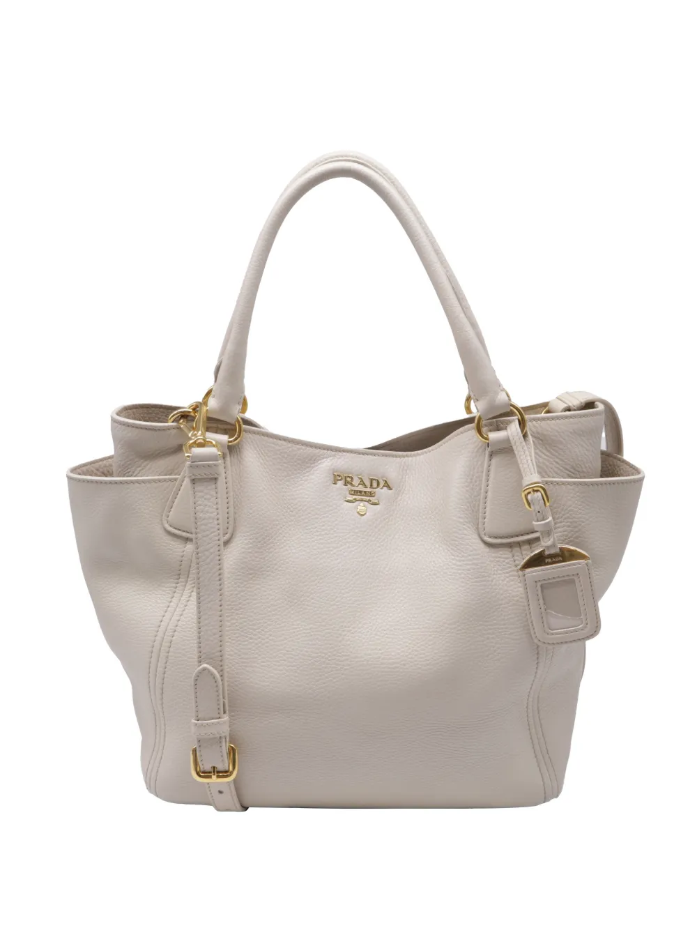 Prada Pre-Owned Vitello Daino leather tote bag - Toni neutri