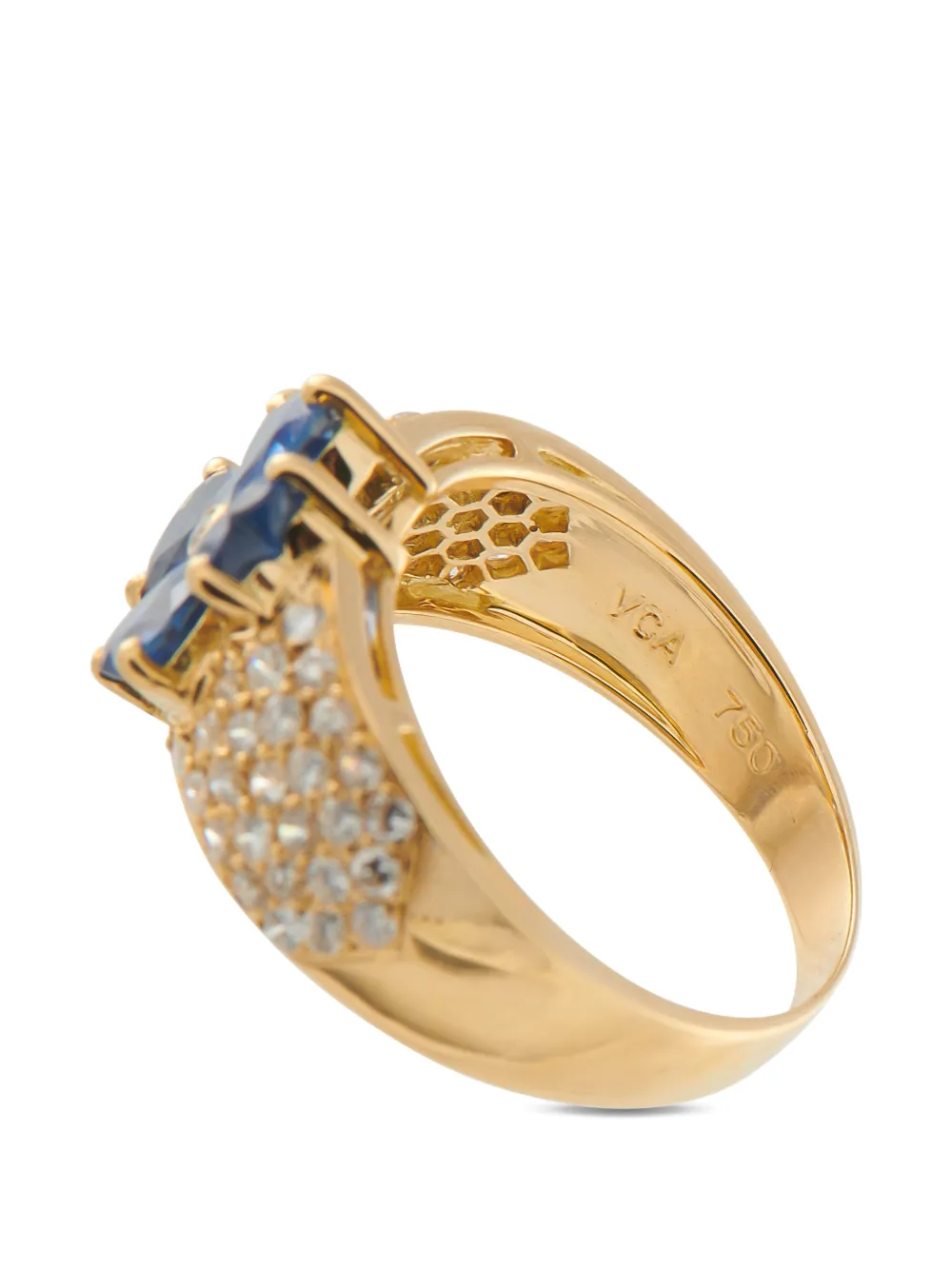  Van Cleef & Arpels Diamond Sapphire Ring - Gold 