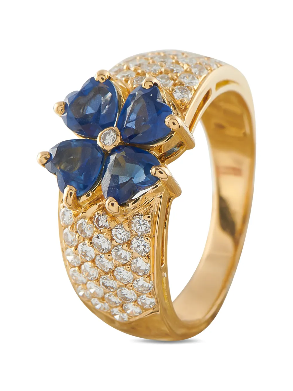  Van Cleef & Arpels Diamond Sapphire Ring - Gold 