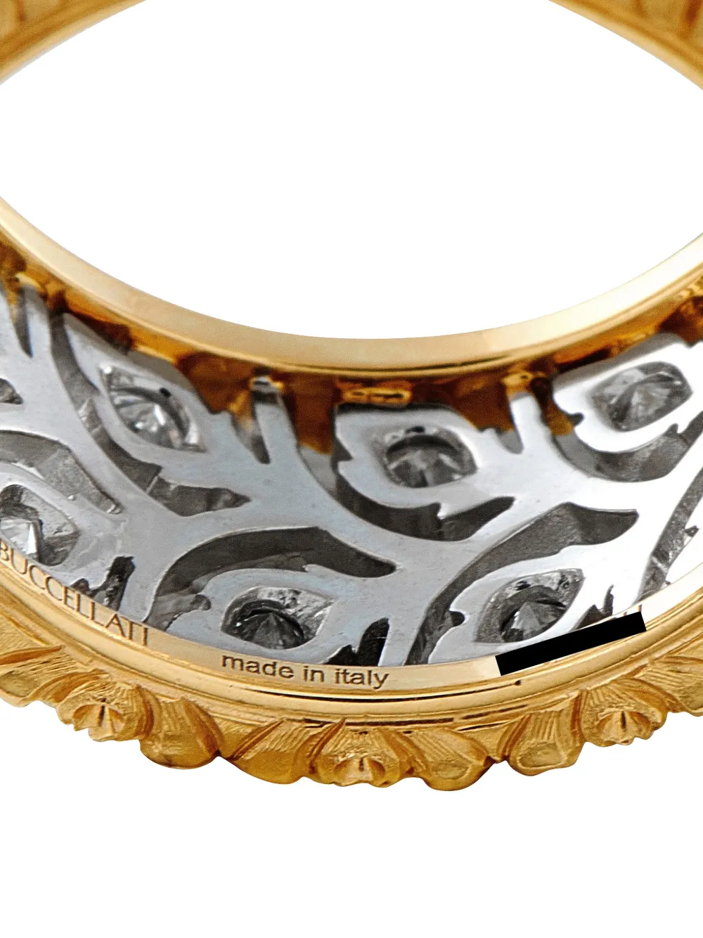  Buccellati Diamond Band Ring - Silver 