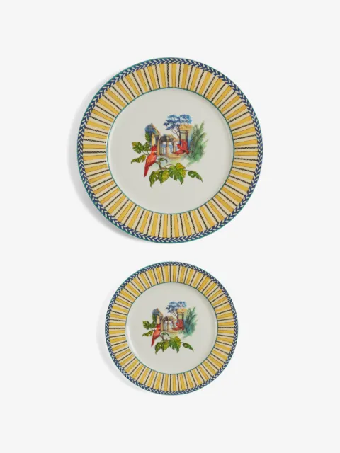 Lisa Corti set de dos platos Jungle Parrot