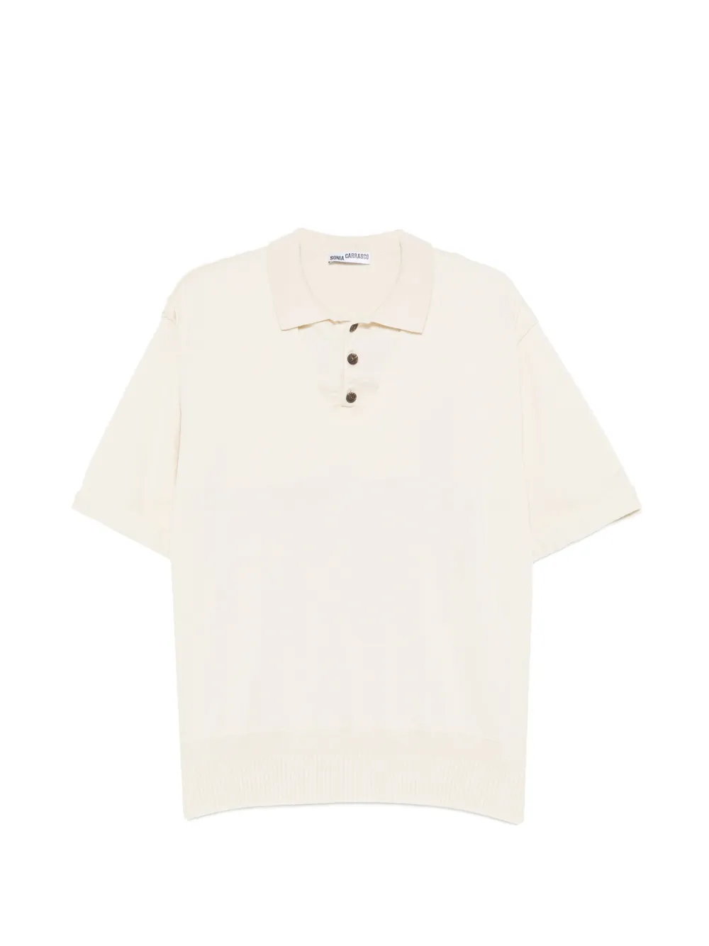 SONIA CARRASCO buttoned polo top - Toni neutri