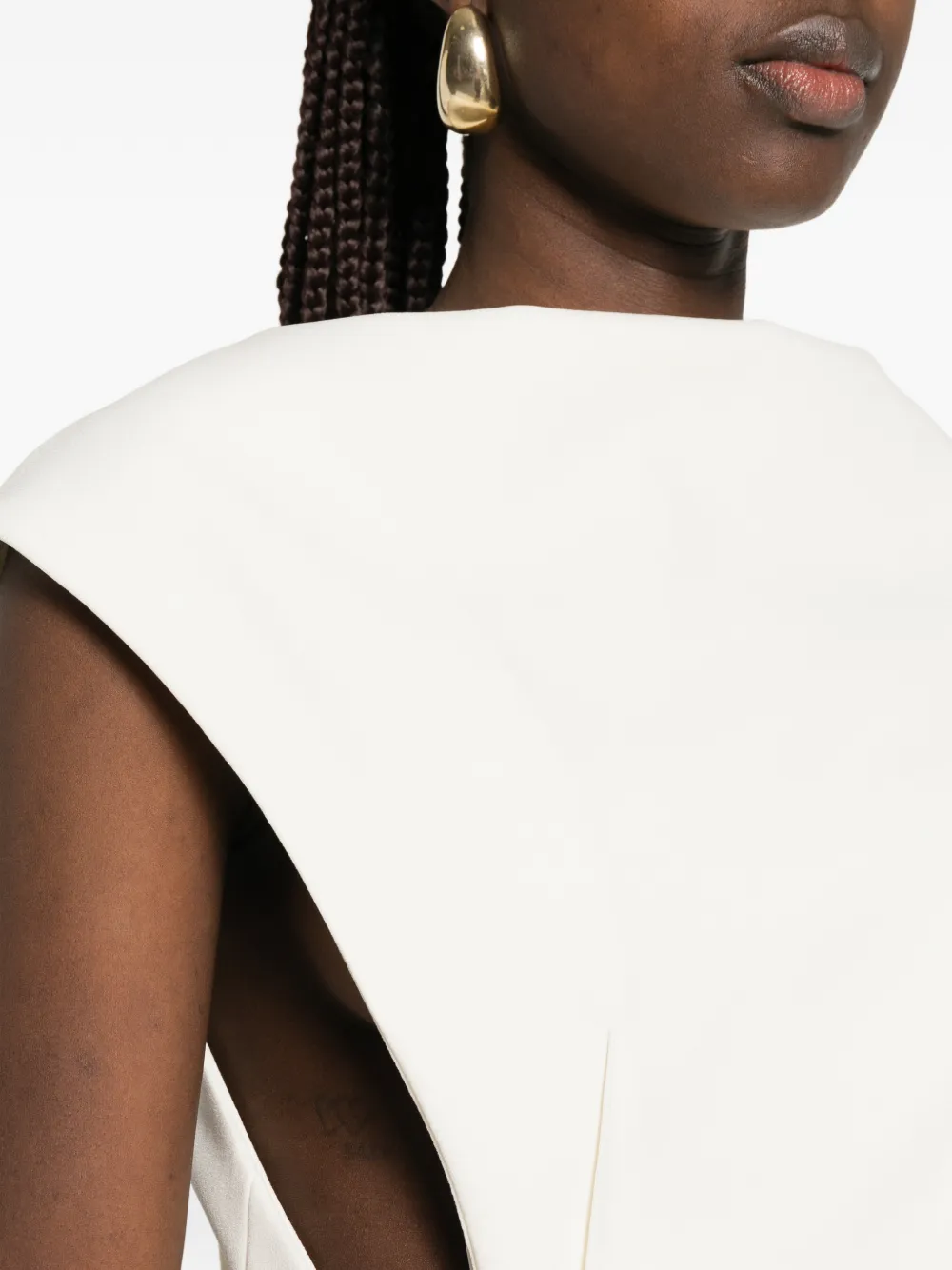 Jil Sander Maxi-jurk met kapmouwen Wit