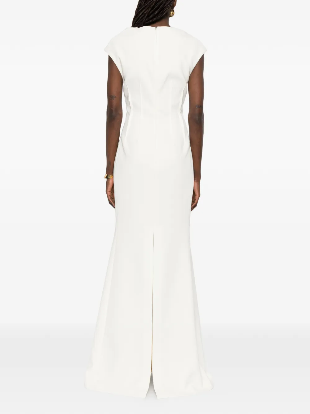 Jil Sander Maxi-jurk met kapmouwen Wit