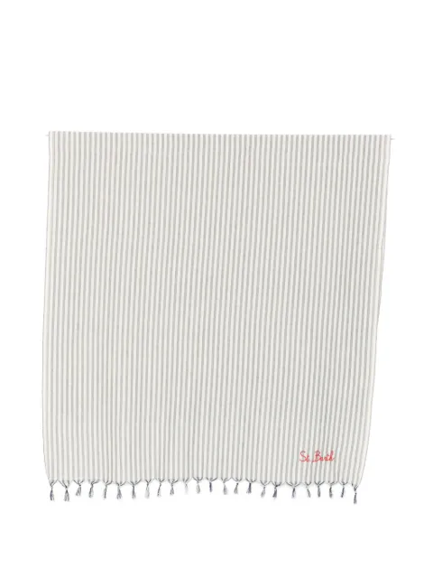 MC2 Saint Barth Foutas Light N stripe-pattern fringed beach towel 