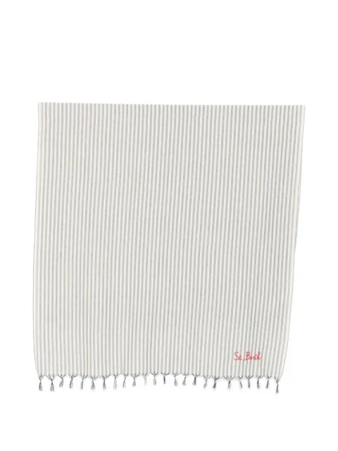 MC2 Saint Barth Foutas Light N stripe-pattern fringed beach towel
