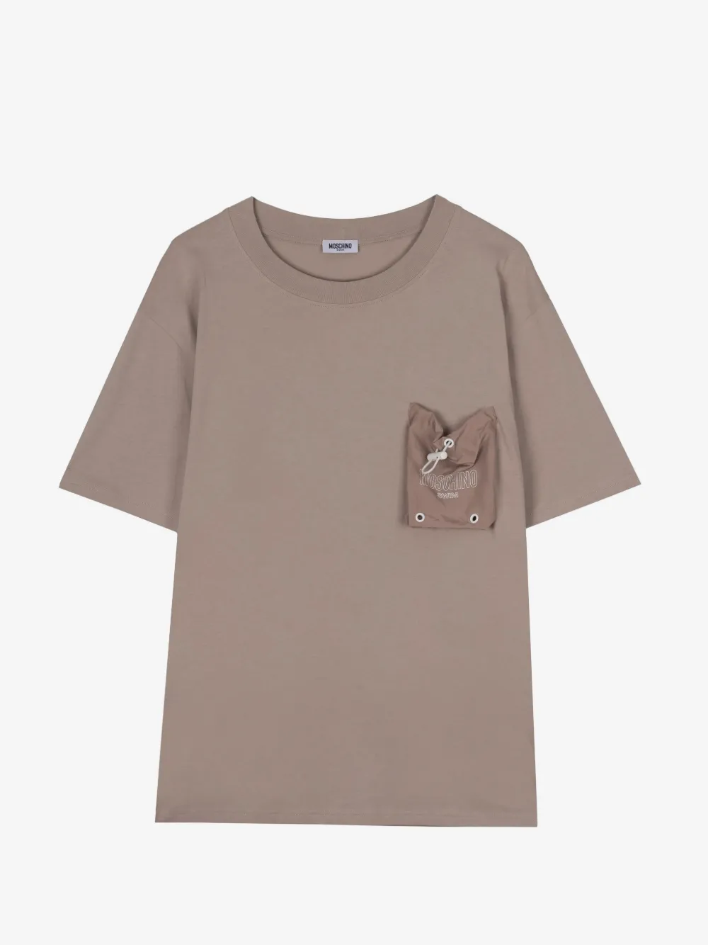 Moschino футболка с карманом и кулиской | коричневый | Image 1