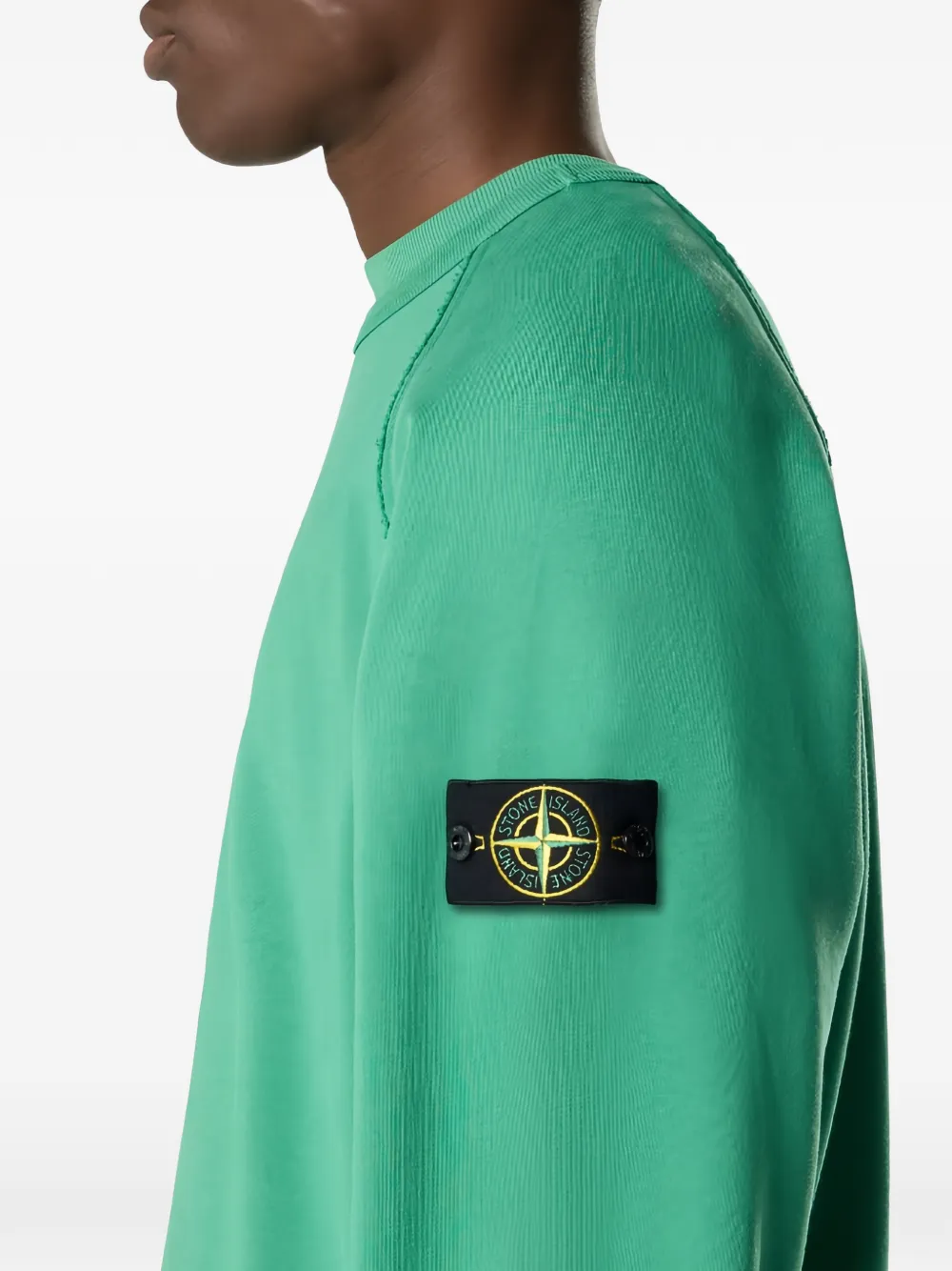 Stone Island Sweater met logopatch Groen