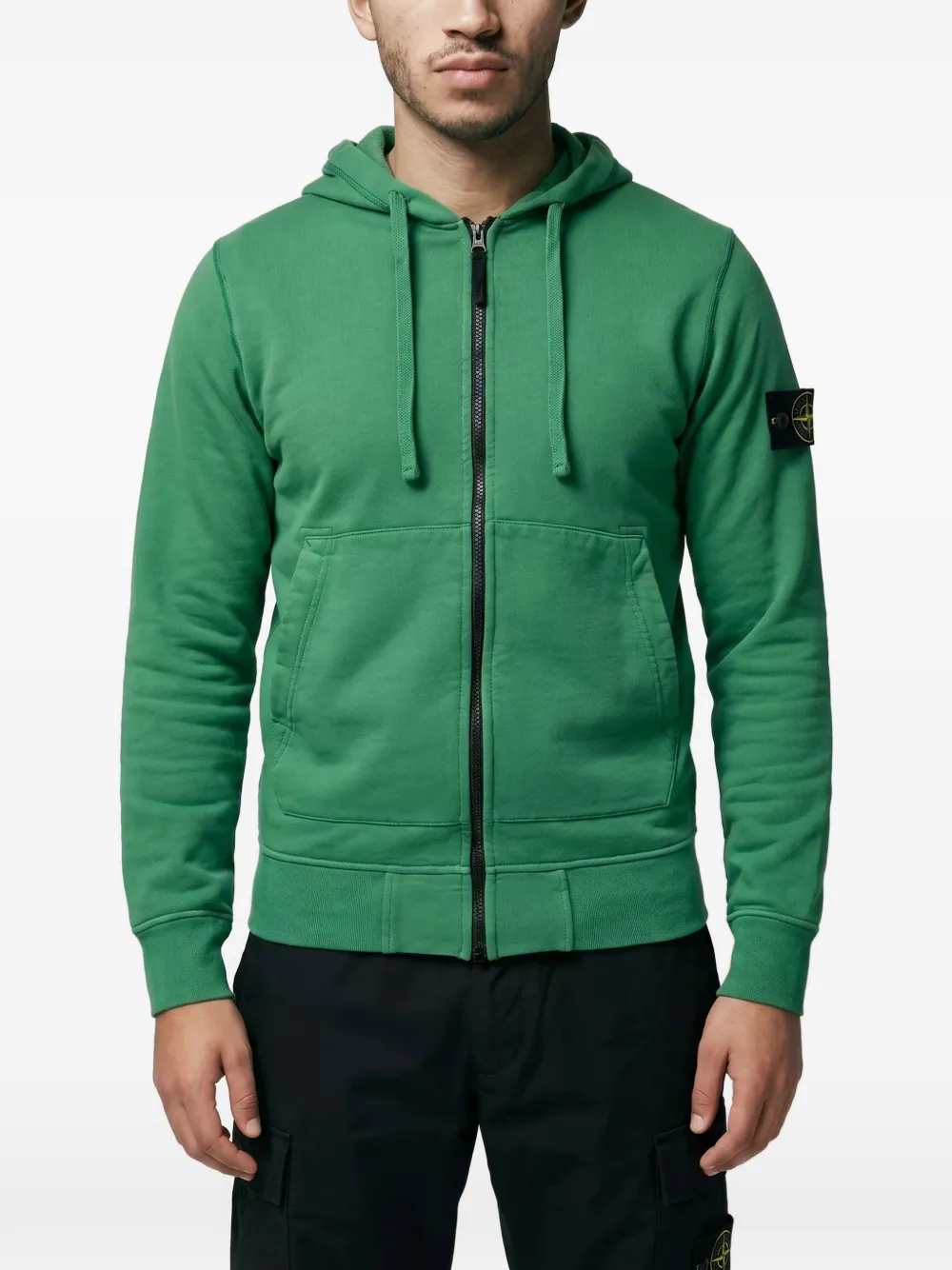 Stone Island logo-patch sweatshirt - Grün