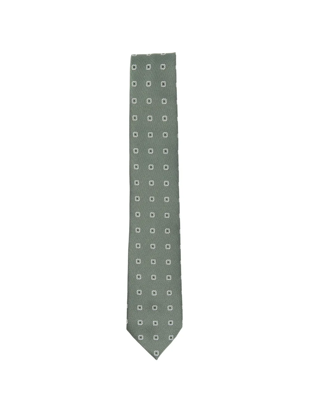 BOSS geometric-pattern tie | Green | Image 1