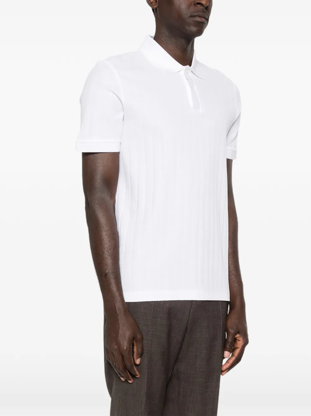 BOSS H-Parlay gestreept poloshirt Wit