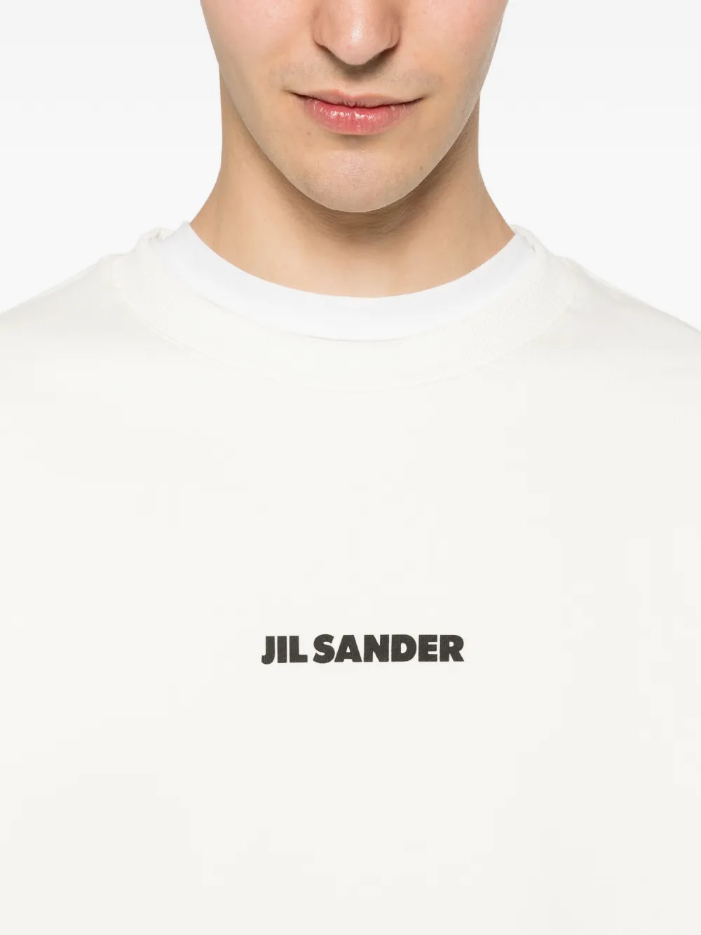 Jil Sander Trui met logoprint Beige