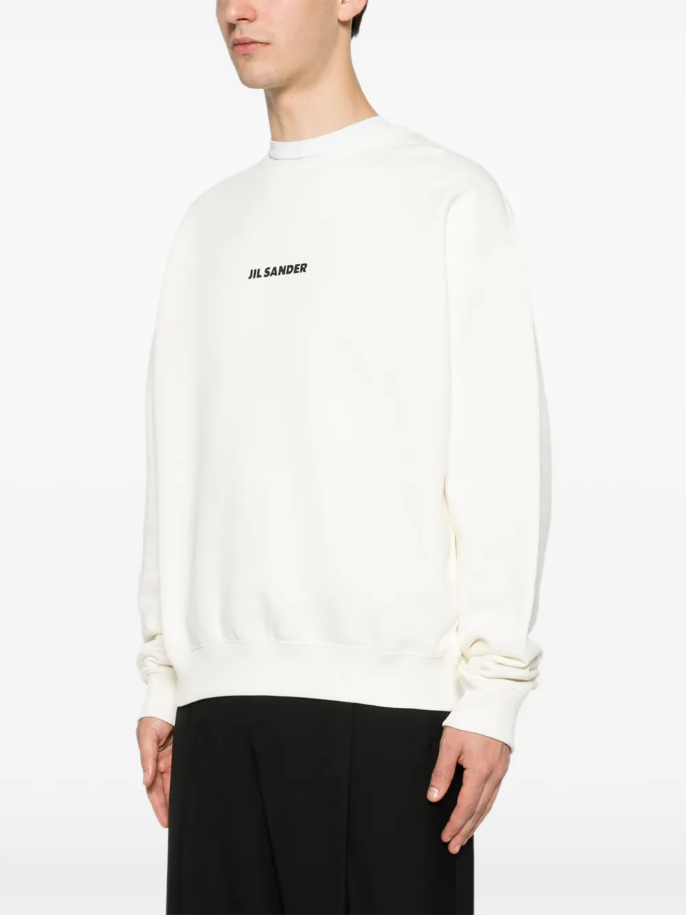 Jil Sander Trui met logoprint Beige