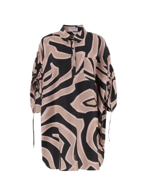 PUCCI caftán de seda con estampado Labirinto