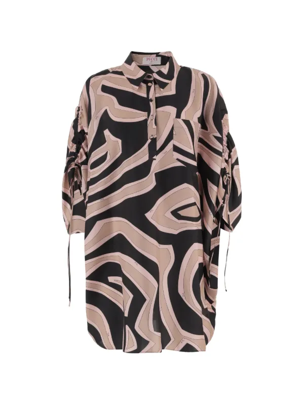 Pucci Labirinto-print Silk Kaftan in Black