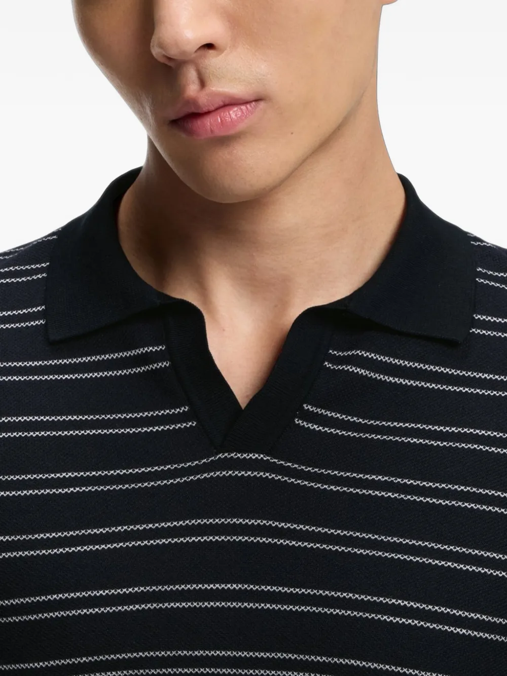 BOSS Gestreept T-shirt Blauw