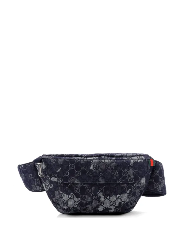 Gucci Pre-owned Camouflage GG Denim Belt Bag in Blue