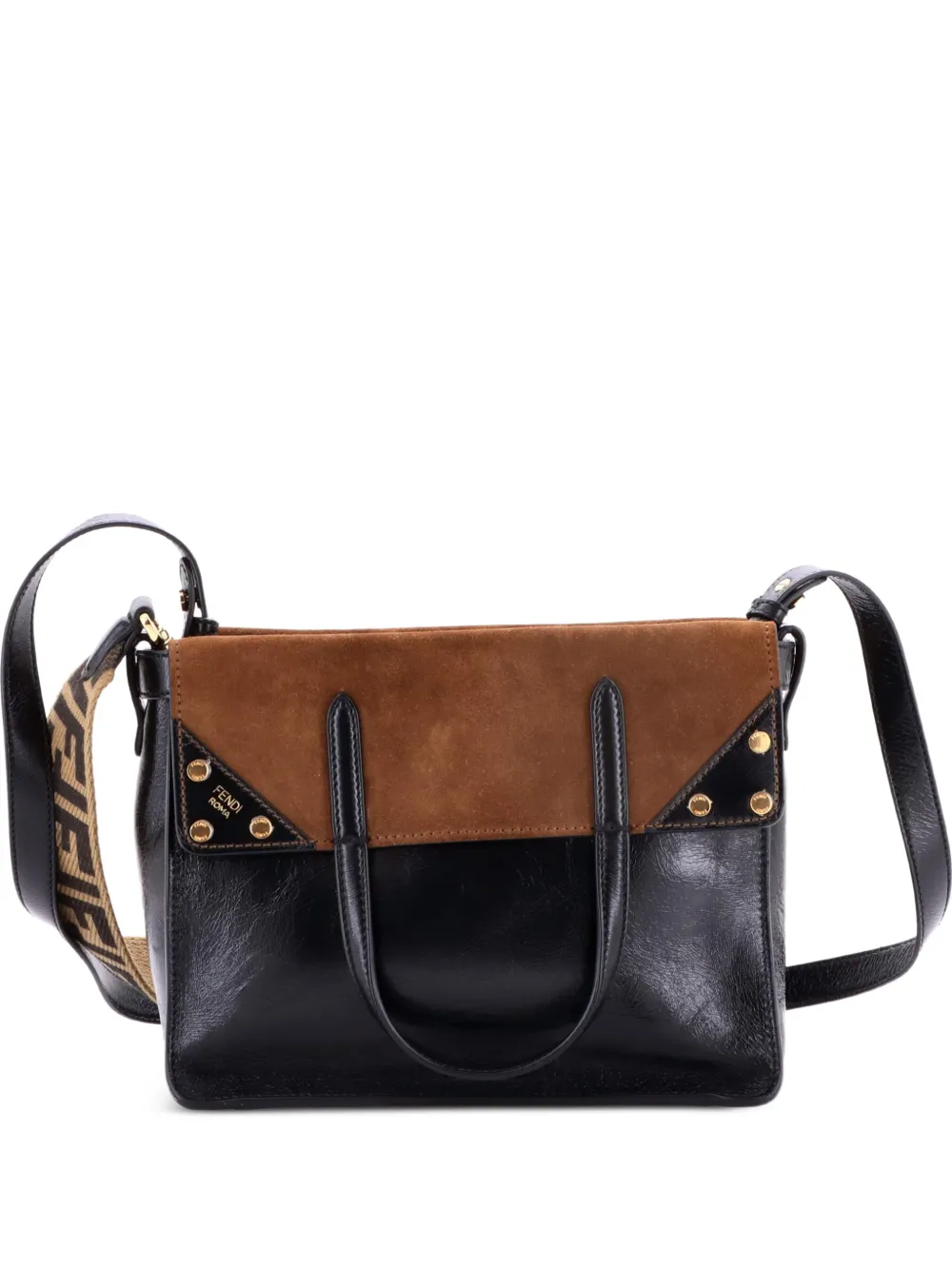 Fendi Pre-Owned Flip Leather Small tote bag - Nero