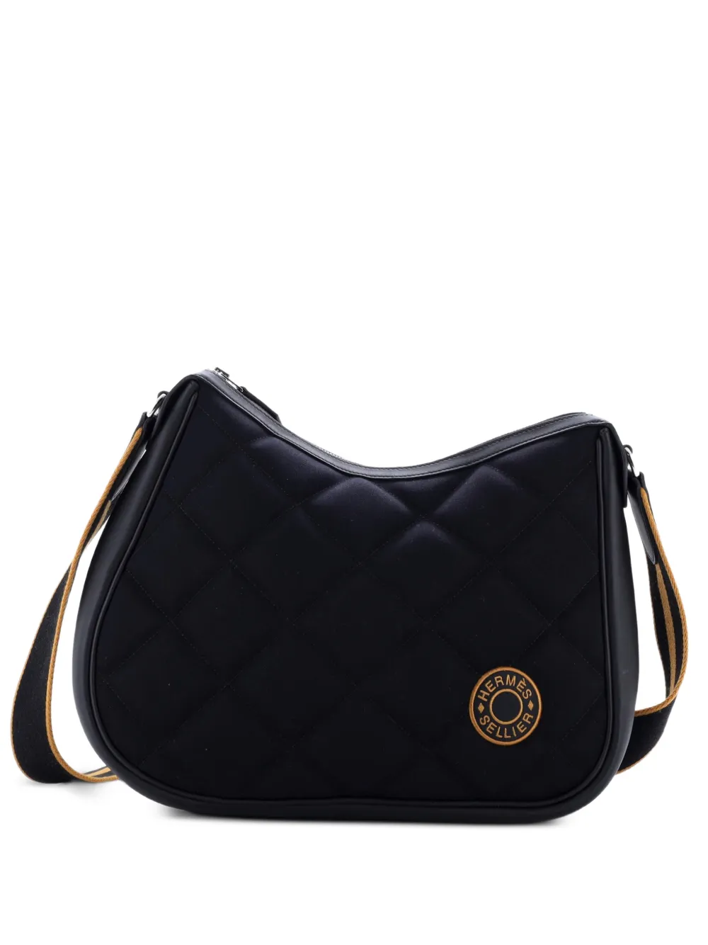 Hermès Pre-Owned Horseback Woolycot Canvas and Leather shoulder bag - Blu