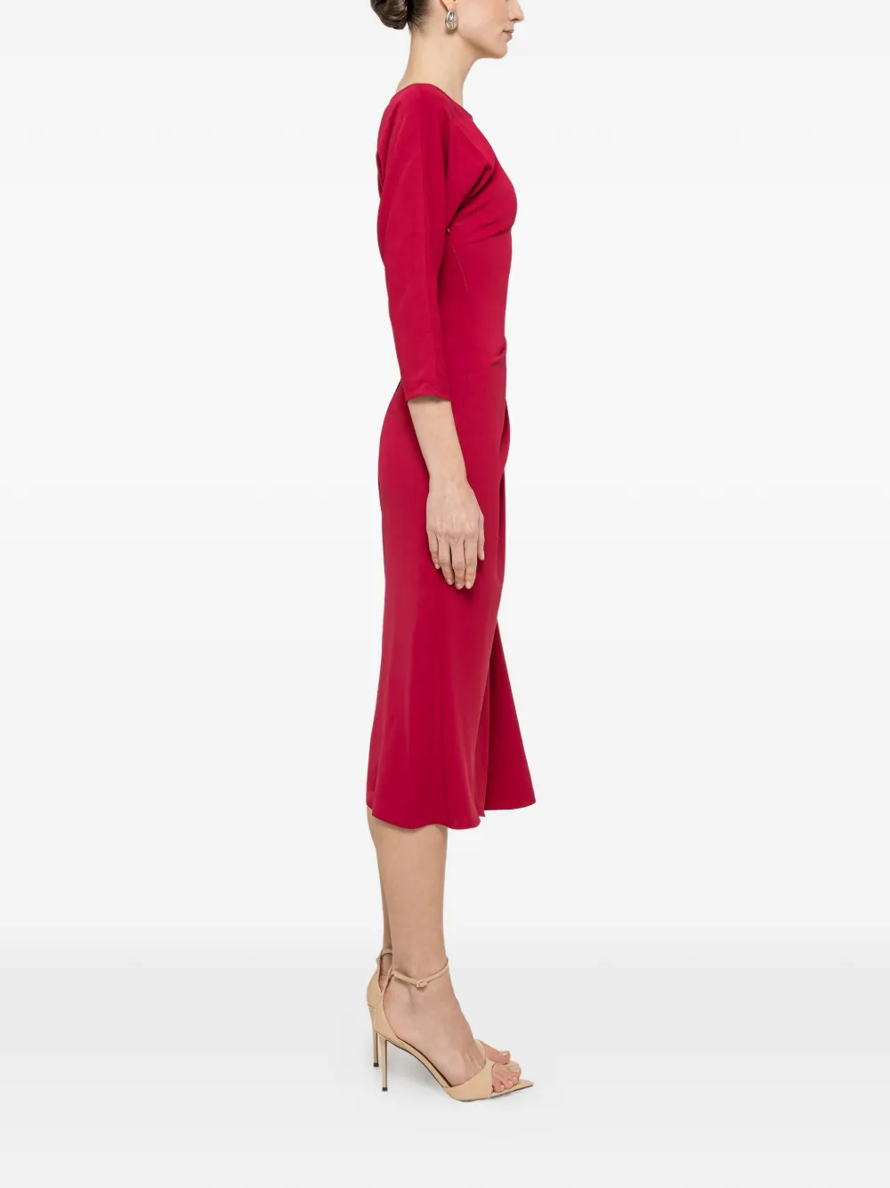 NISSA Geplooide midi-jurk Rood