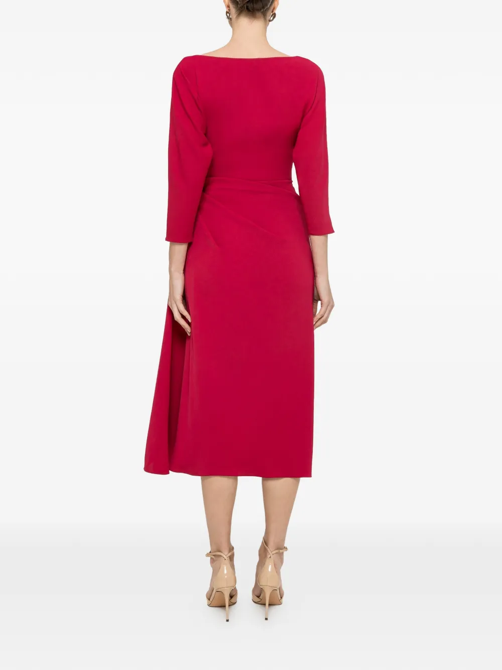 NISSA Geplooide midi-jurk Rood