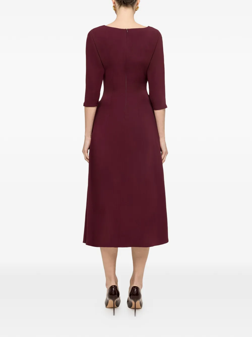 NISSA Geplooide midi-jurk Rood