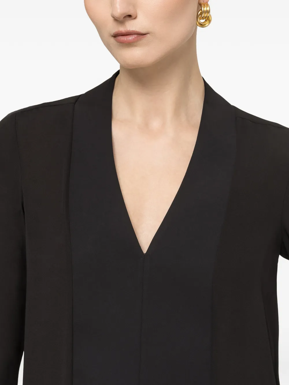 NISSA Top met V-hals Zwart