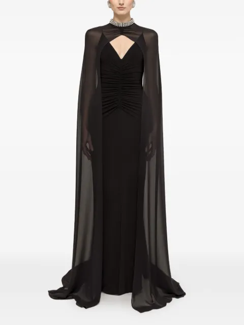 NISSA detachable-cape maxi dress