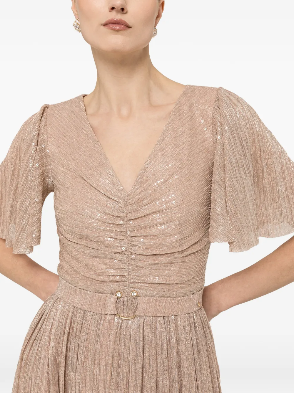 NISSA Maxi-jurk met pailletten Beige