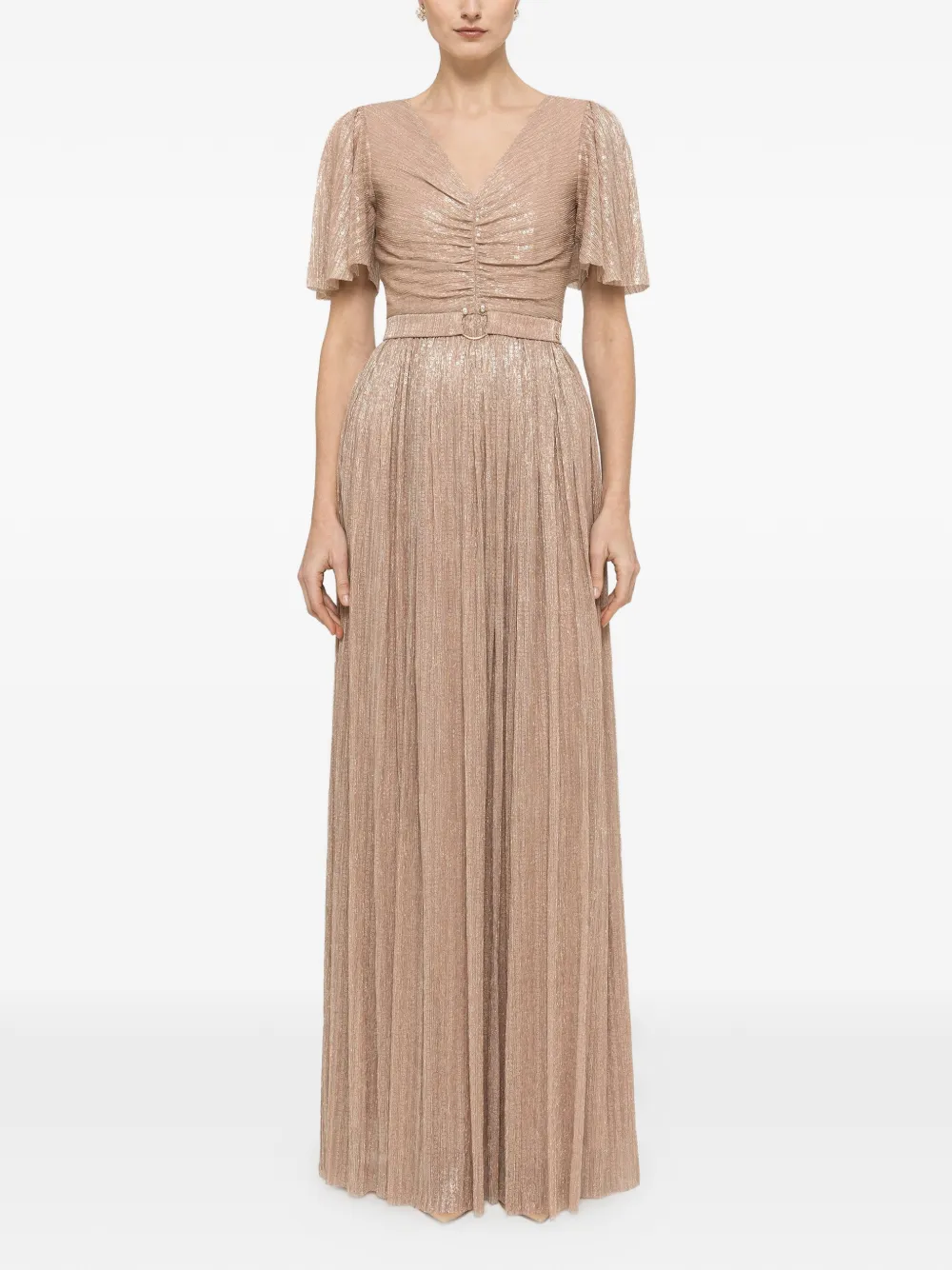 NISSA sequin-applique maxi dress - Neutrals